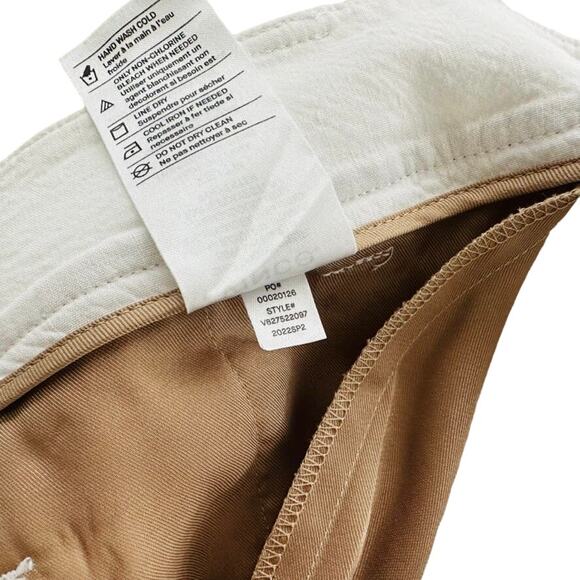 Vince High Waist Taper Crop Pant White Size XS Lined Relaxed Leg Elastic Waist - Picture 7 of 11